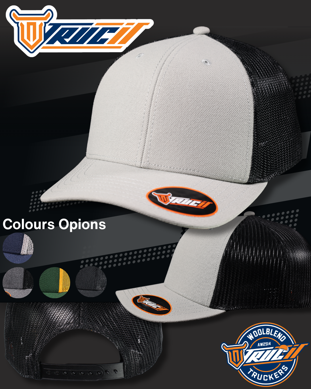 AW2514 WOOLBLEND TRUCKER SNAPBACK