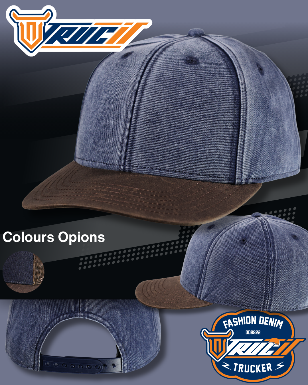 DD8822 FASHION DENIM TRUCKER SNAPBACK