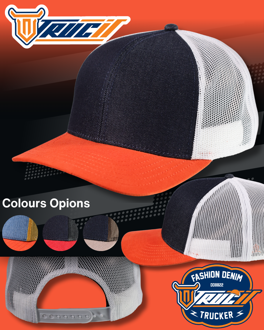 DD8822 FASHION DENIM TRUCKER SNAPBACK