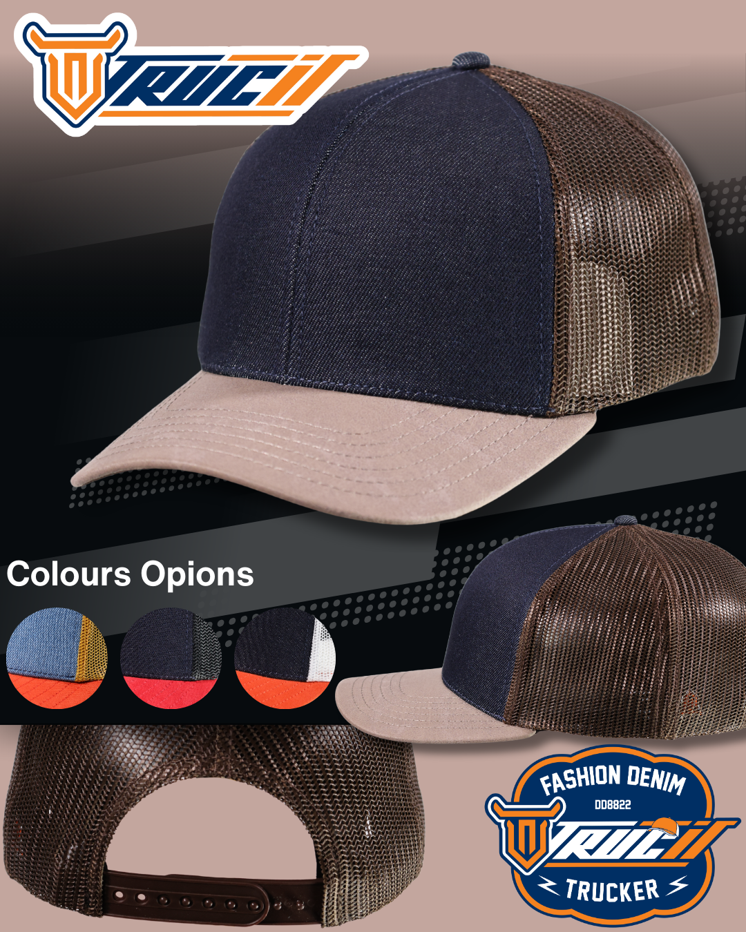 DD8822 FASHION DENIM TRUCKER SNAPBACK