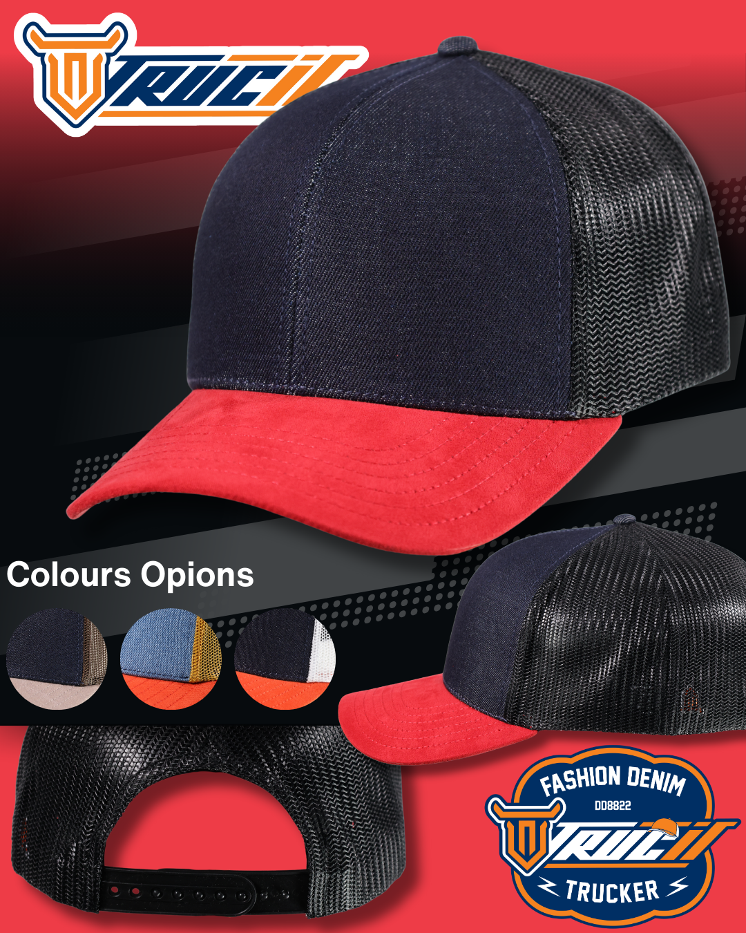 DD8822 FASHION DENIM TRUCKER SNAPBACK