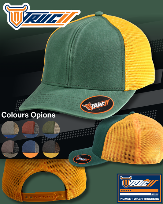 PW3322 PIGMENT WASH TRUCKER SNAPBACK