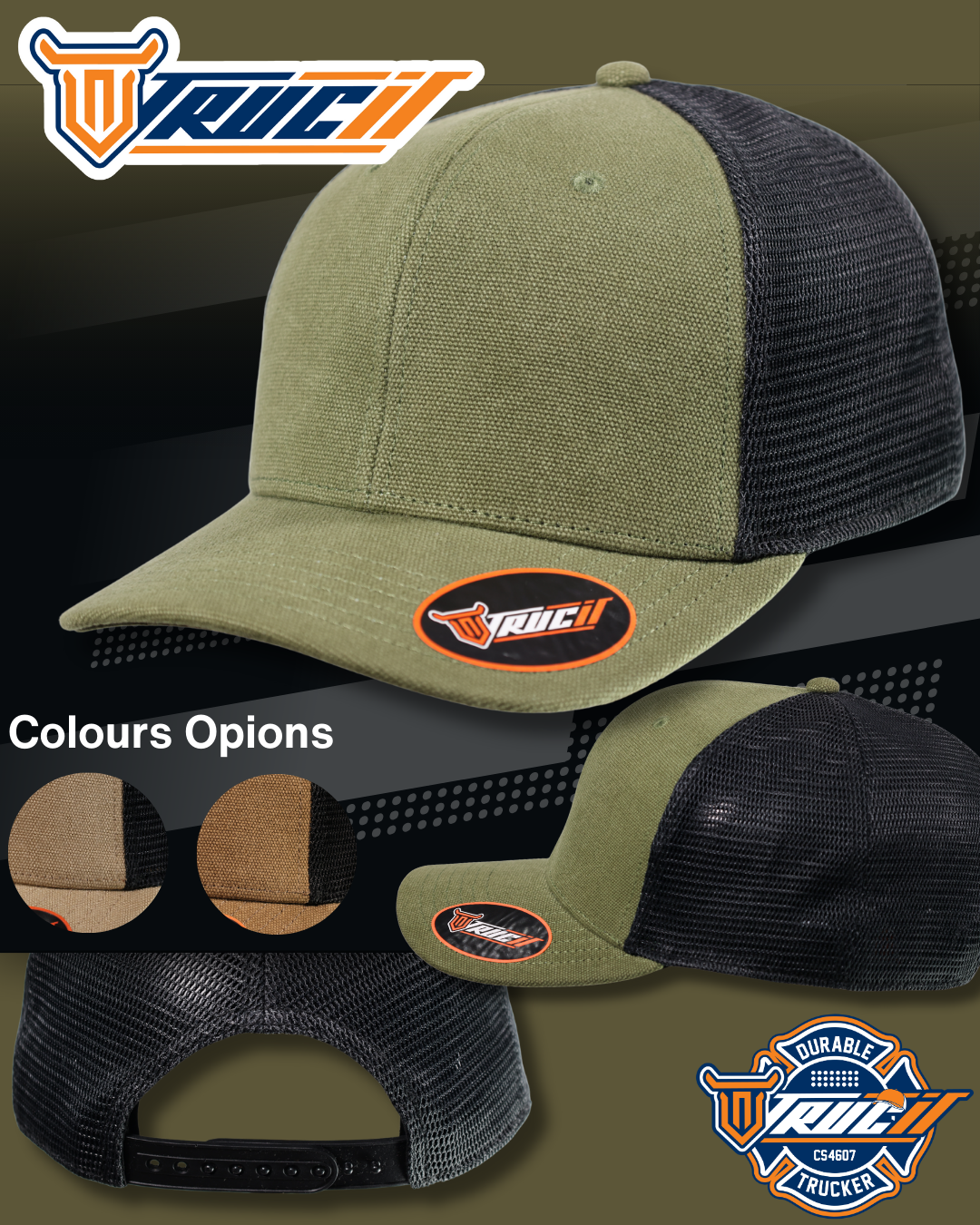 CS4607 DURABLE TRUCKER SNAPBACK