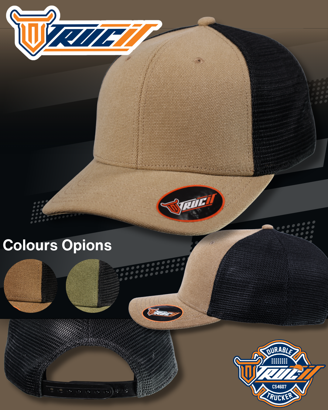 CS4607 DURABLE TRUCKER SNAPBACK