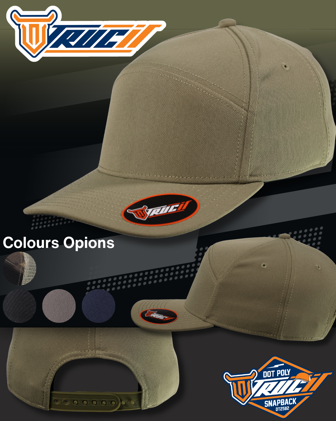 DT2582 DOT POLY SNAPBACK