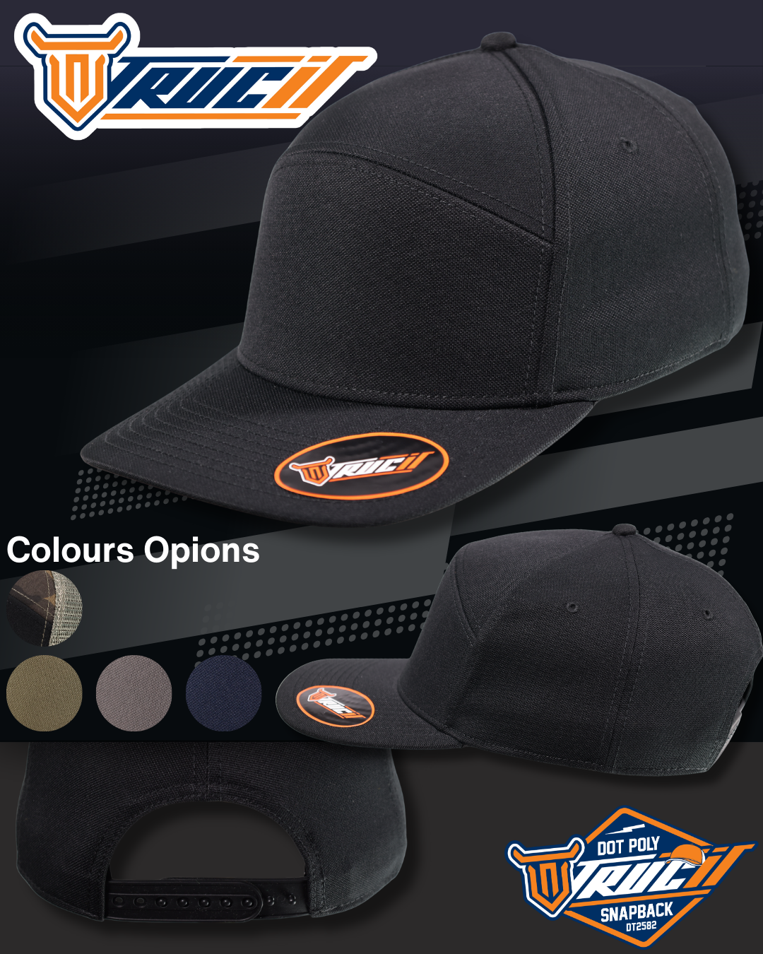 DT2582 DOT POLY SNAPBACK