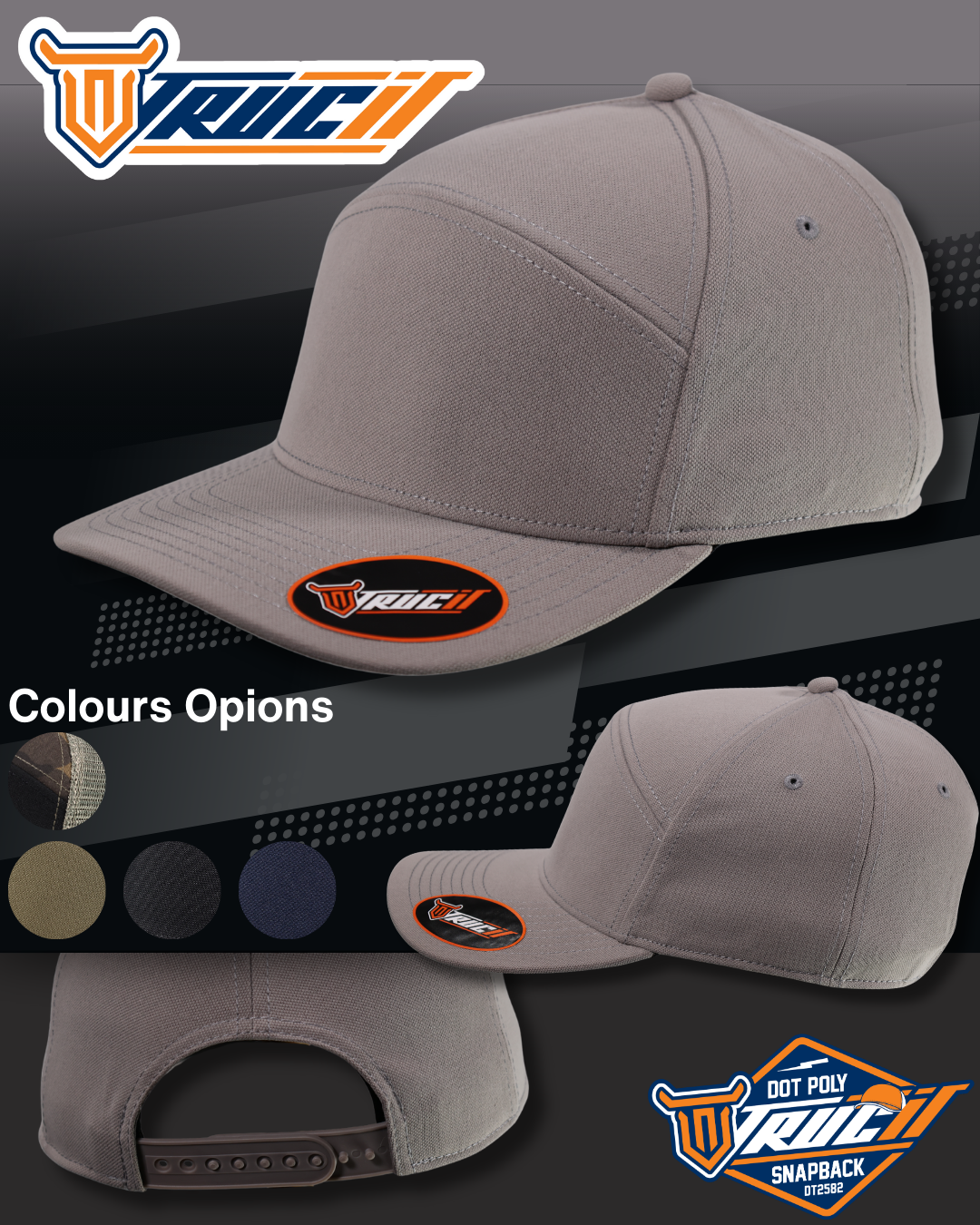 DT2582 DOT POLY SNAPBACK