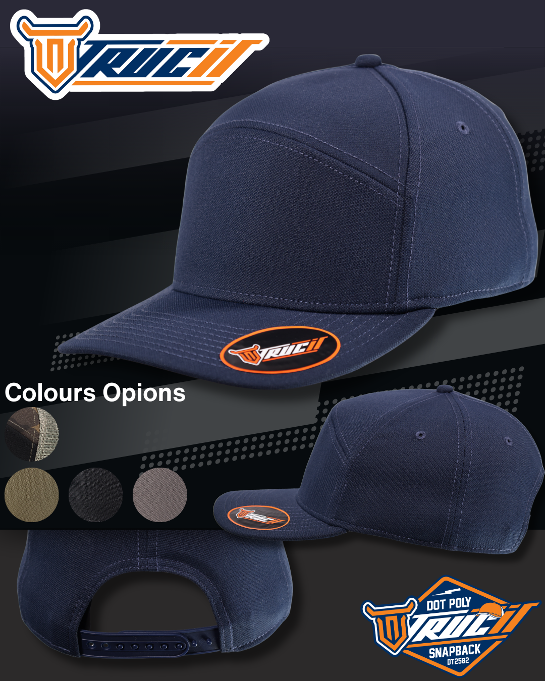 DT2582 DOT POLY SNAPBACK