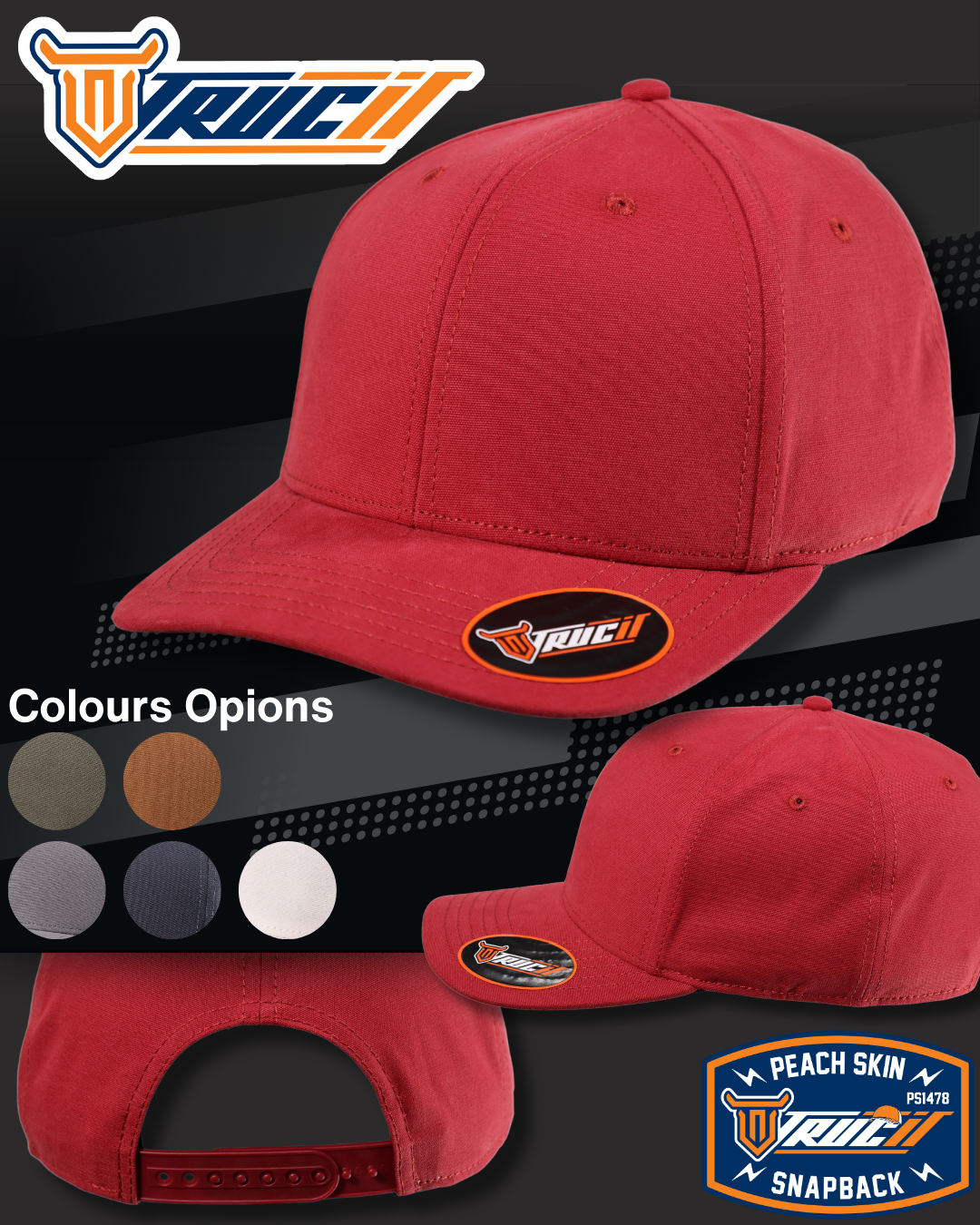 PS1478 PEACH SKIN SNAPBACK