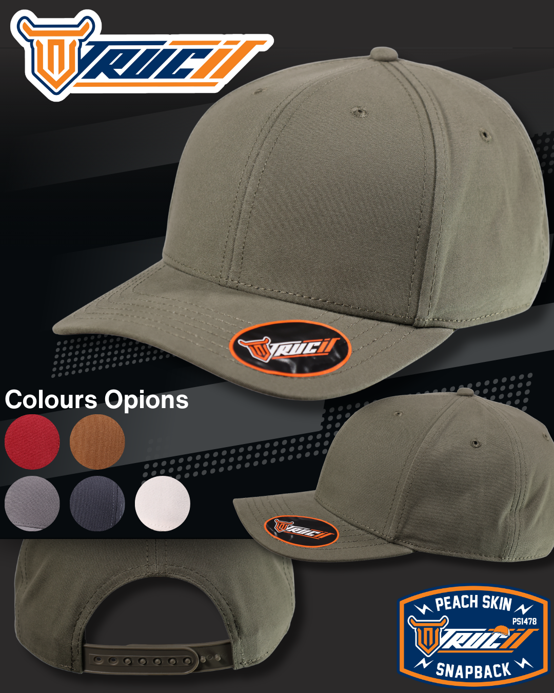 PS1478 PEACH SKIN SNAPBACK