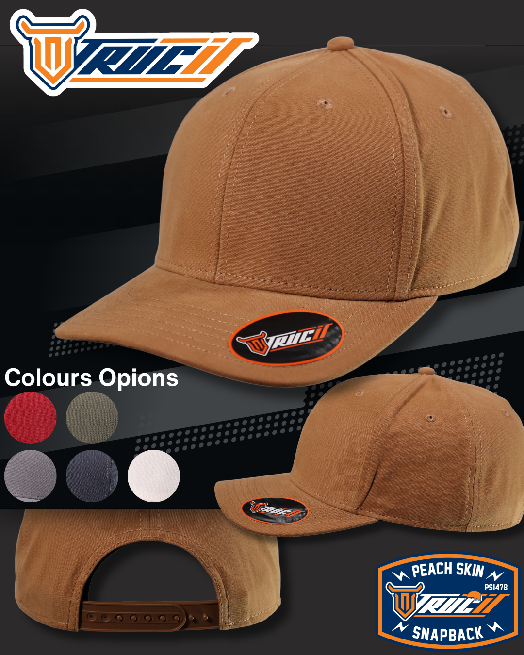PS1478 PEACH SKIN SNAPBACK