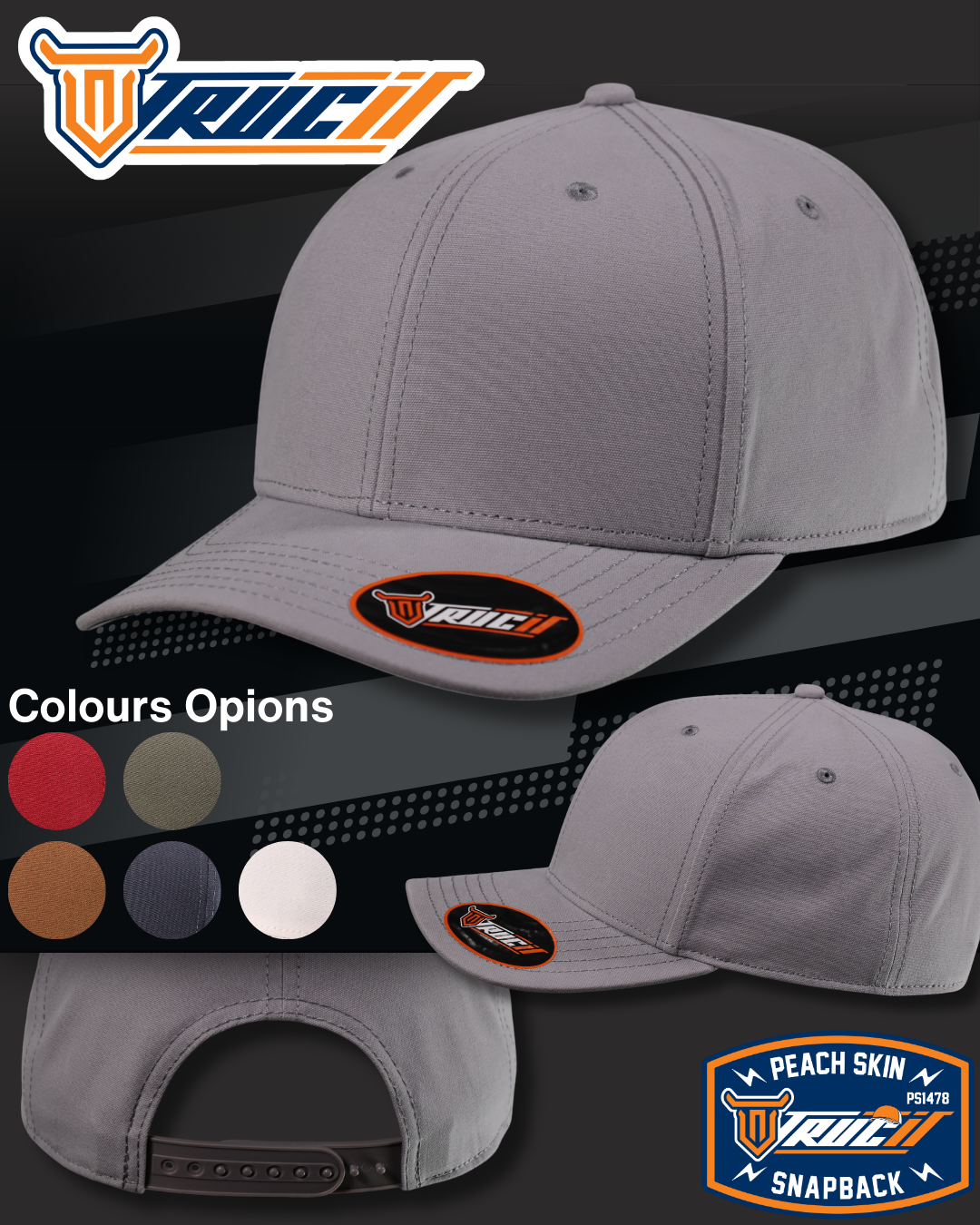 PS1478 PEACH SKIN SNAPBACK