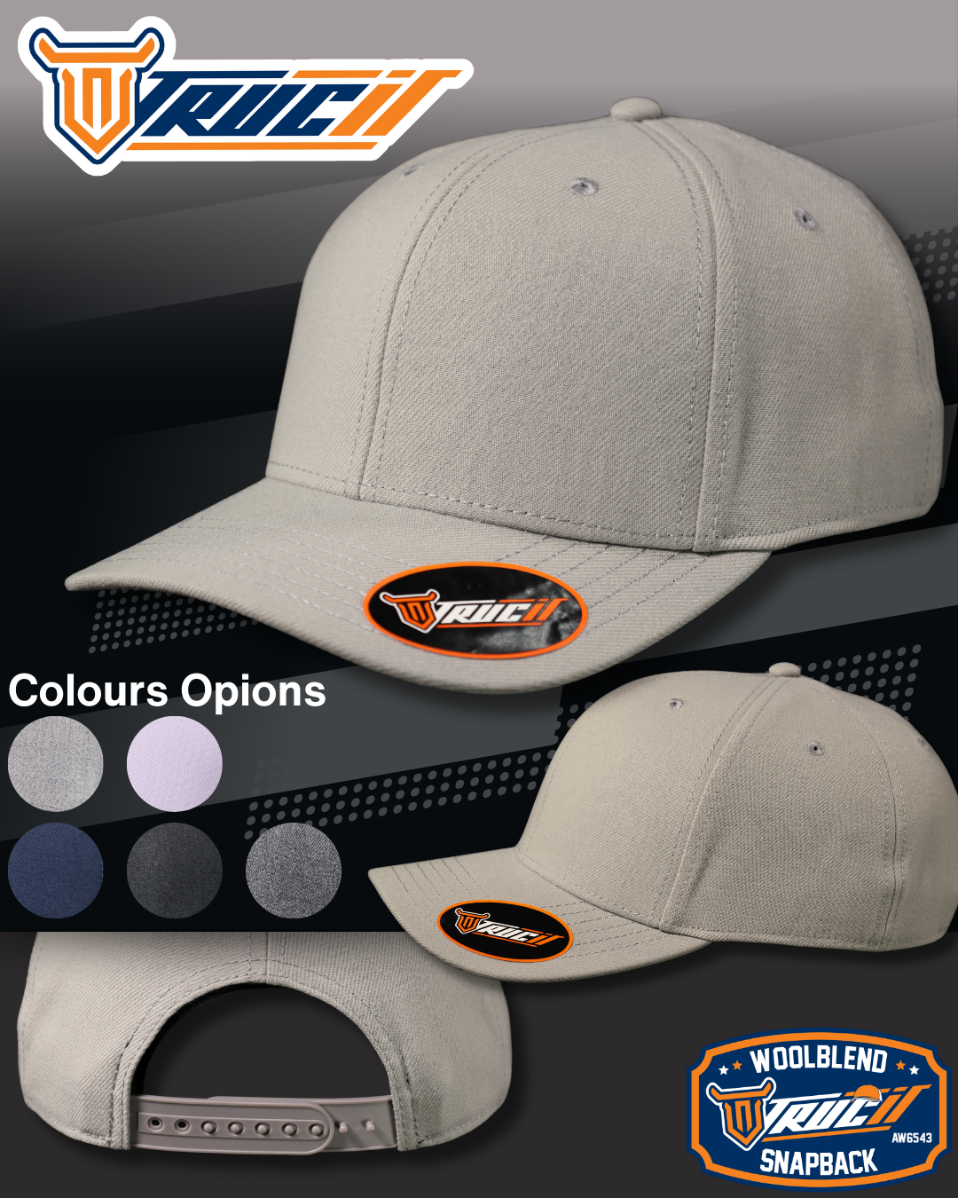 AW6543 WOOLBLEND SNAPBACK