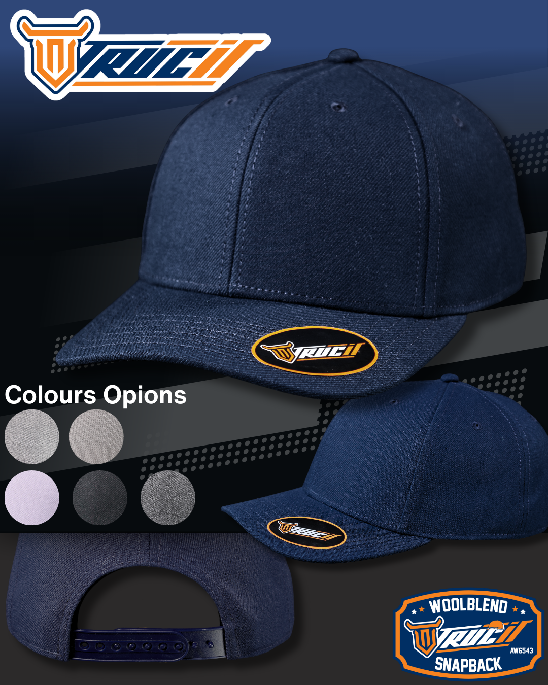 AW6543 WOOLBLEND SNAPBACK