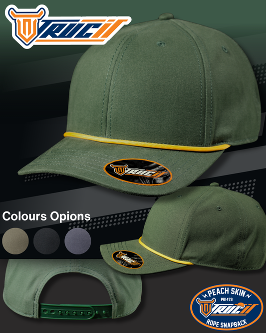 PR1479 PEACH SKIN ROPE SNAPBACK