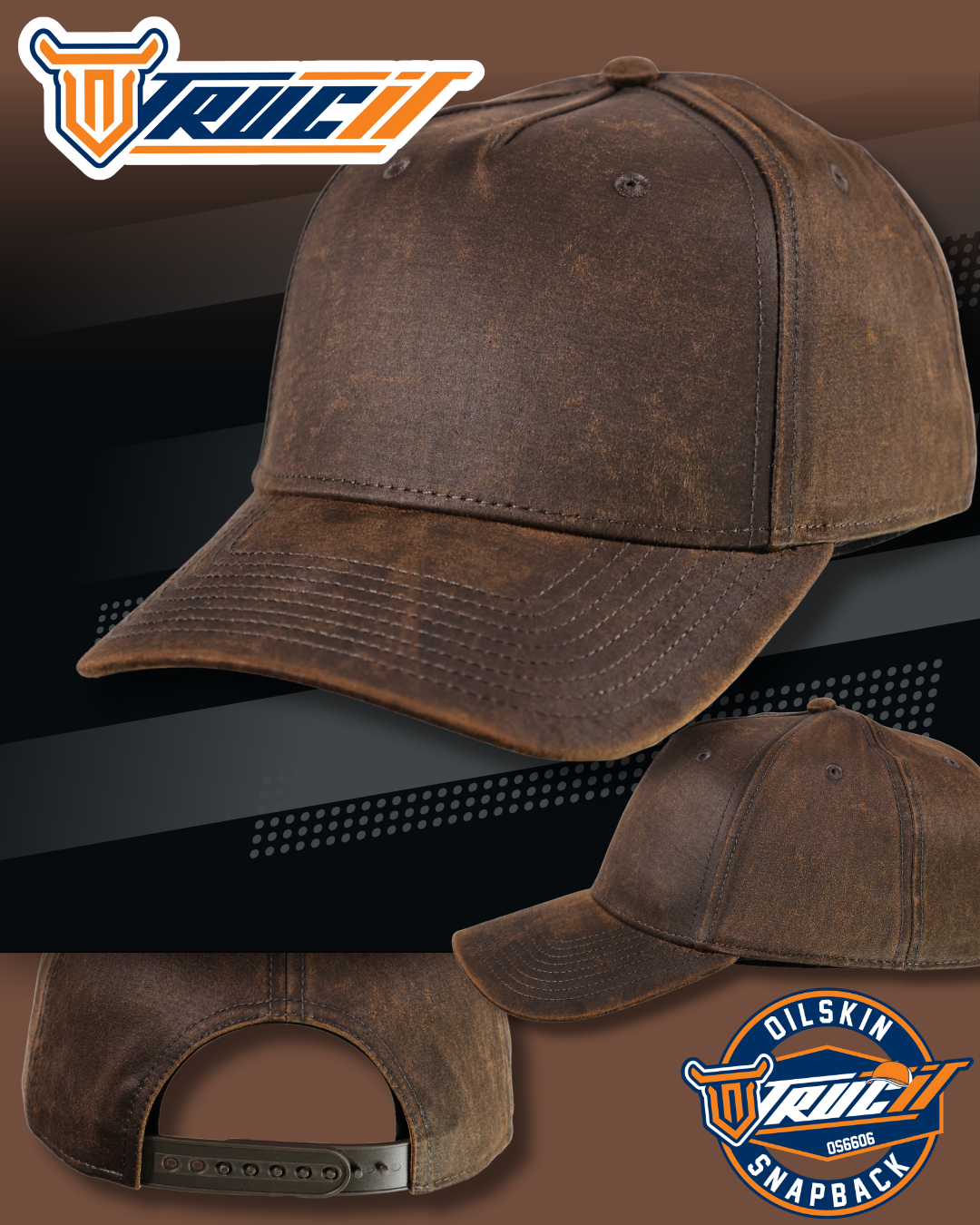 OS6606 OILED SKIN SNAPBACK