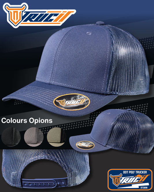 DT3698 DOT POLY TRUCKER SNAPBACK