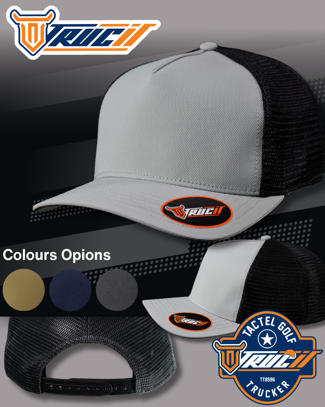TT8596 TACTEL GOLF TRUCKER SNAPBACK
